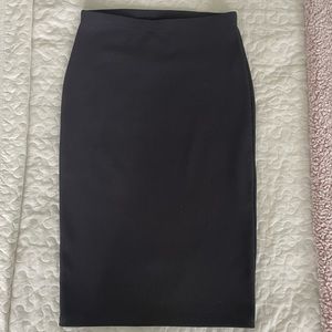 Gray ribbed pencil skirt